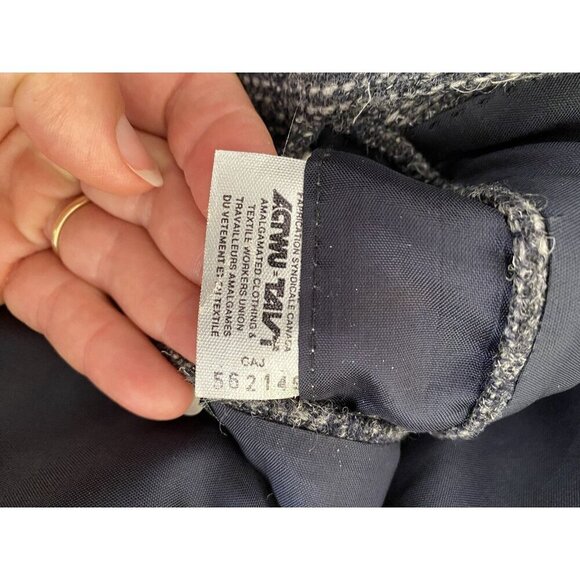 Veraci Vintage Men’s Wool Tweed Blazer Sz S Navy White Classic Academia Grandpa - Picture 4 of 16